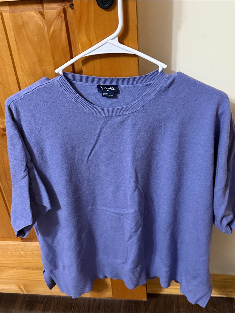 Splendid Purple Crewneck Short Sleeve Top